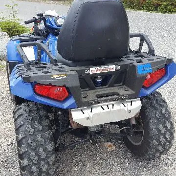 a motorcycle parked in a parking lot