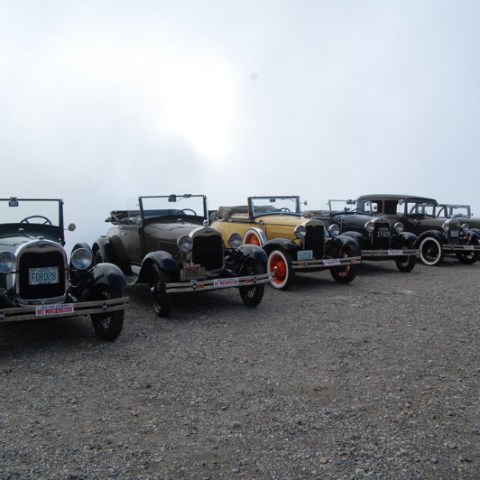 a truck is parked in a parking lot