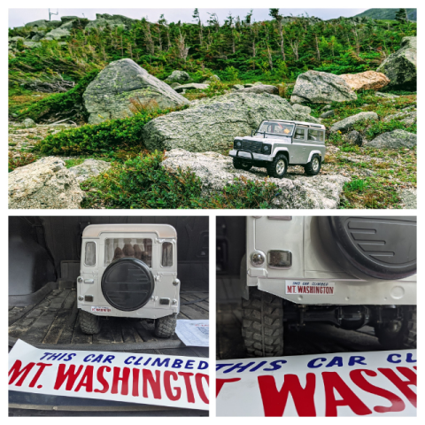 a truck with a mountain in the background