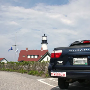 a car parked on the side of a road
