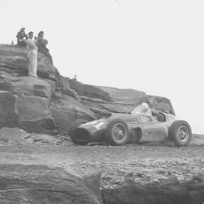 a truck that is sitting on a rock