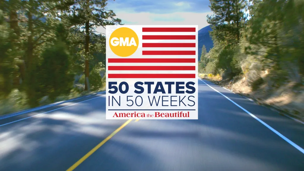 50-STATES-IN-50-WEEKS-logo Logo with 'GMA 50 States in 50 Weeks' over a rural road background.